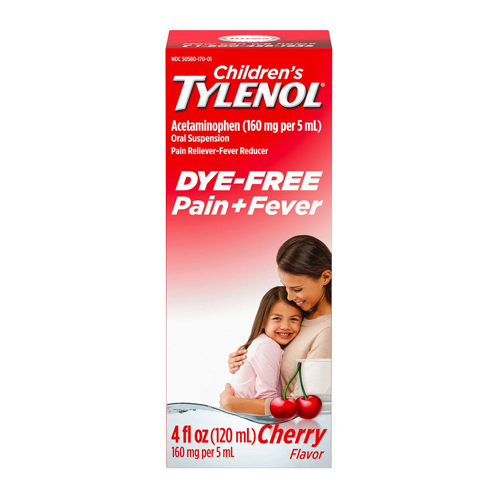 Tylenol Childrens Dye-Free Pain + Fever Relief Liquid, Acetaminophen, Cherry Flavor, 4 Oz