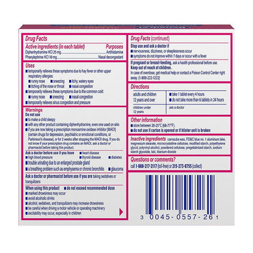 Benadryl Allergy Plus Congestion Ultra Tablets, 24 ea