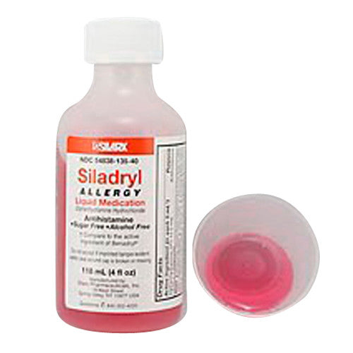 Silarx Siladryl Allergy Relief Liquid Medication Antihistamine, 4 Oz