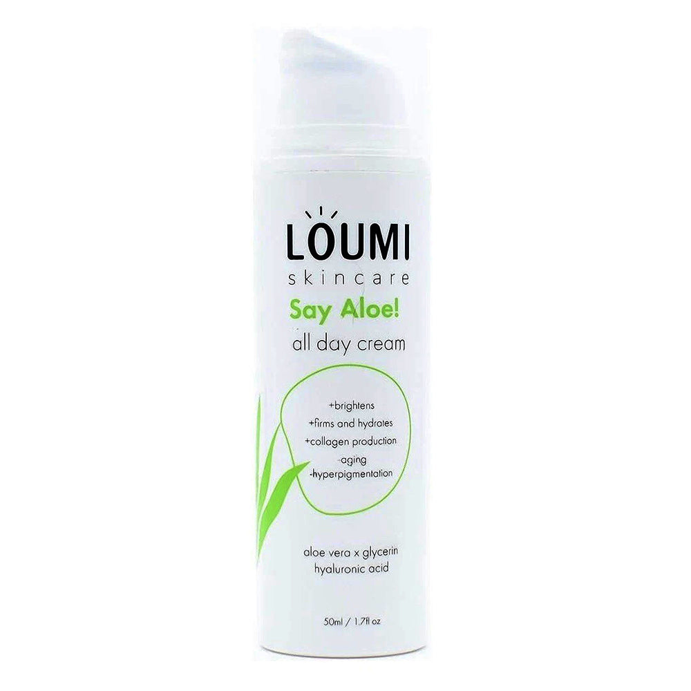 Loumi Say Aloe All Day Face Cream for Soothing Hydrating and Nourishing Skin 1.7Oz (50ml)