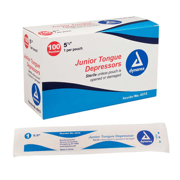 Dynarex Junior Tongue Depressors, 100 Ea