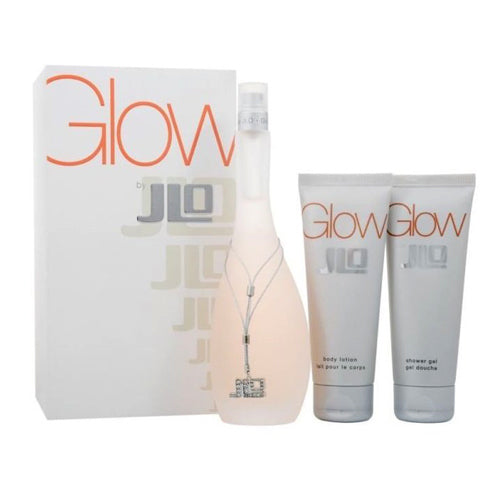 Jennifer Lopez Glow Eau De Toilette for Women Body Lotion and Shower Gel 3 Piece Gift Set 3Ea