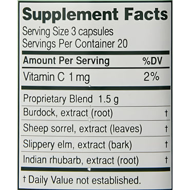 Essiac Herbal Supplement 500 Mg Capsules For Immune Support - 60 Ea