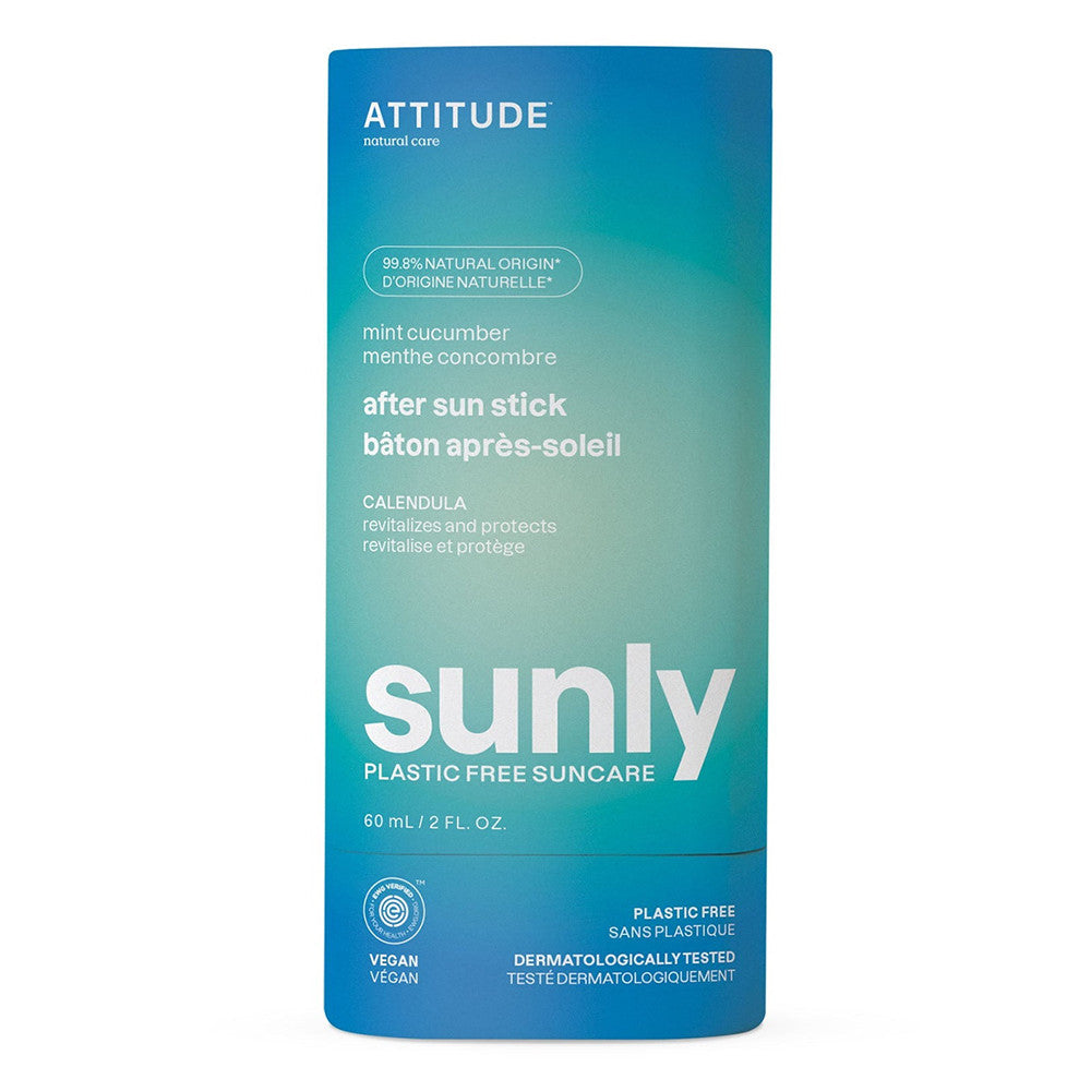 Attitude After Sun Stick 30 SPF Mint and Cucumber, 2 Oz