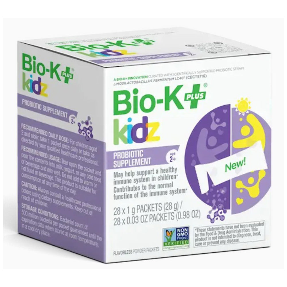Bio K Plus Kidz Probiotic Powder Packets for Childrens Digestive and Immune Support 0.03Oz (1g) 28Ea