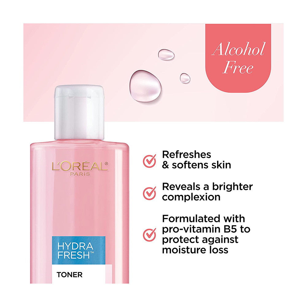 LOreal Paris HydraFresh Skin Toner, Alcohol-Free, 8.5 Oz