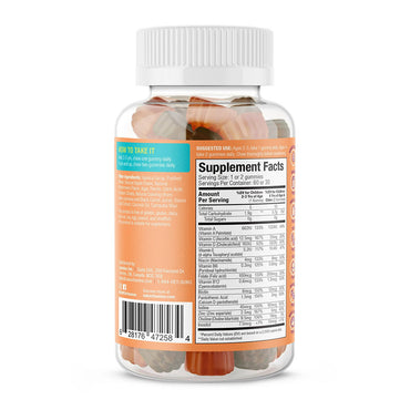 Suku Vitamins The Complete Kids Multi Vitamin A, Folate Zinc Gummies For Immunity Support, 60 Ct