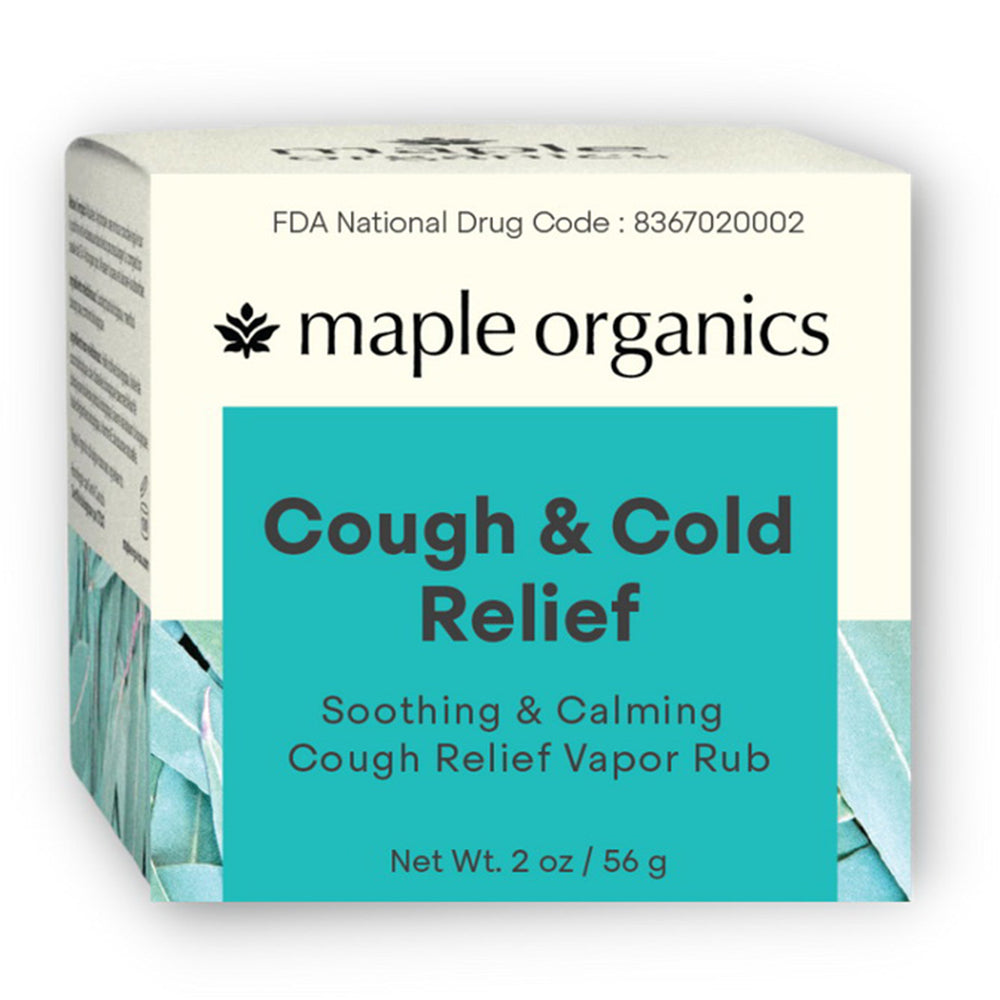 Maple Organics Wellness Cough and Cold Relief Soothing and Calming Cough Relief Vapor Rub 2Oz (56g)