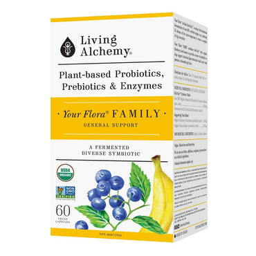 Living Alchemy Your Flora Probiotics Family Vegan Capsules, 60 Ct