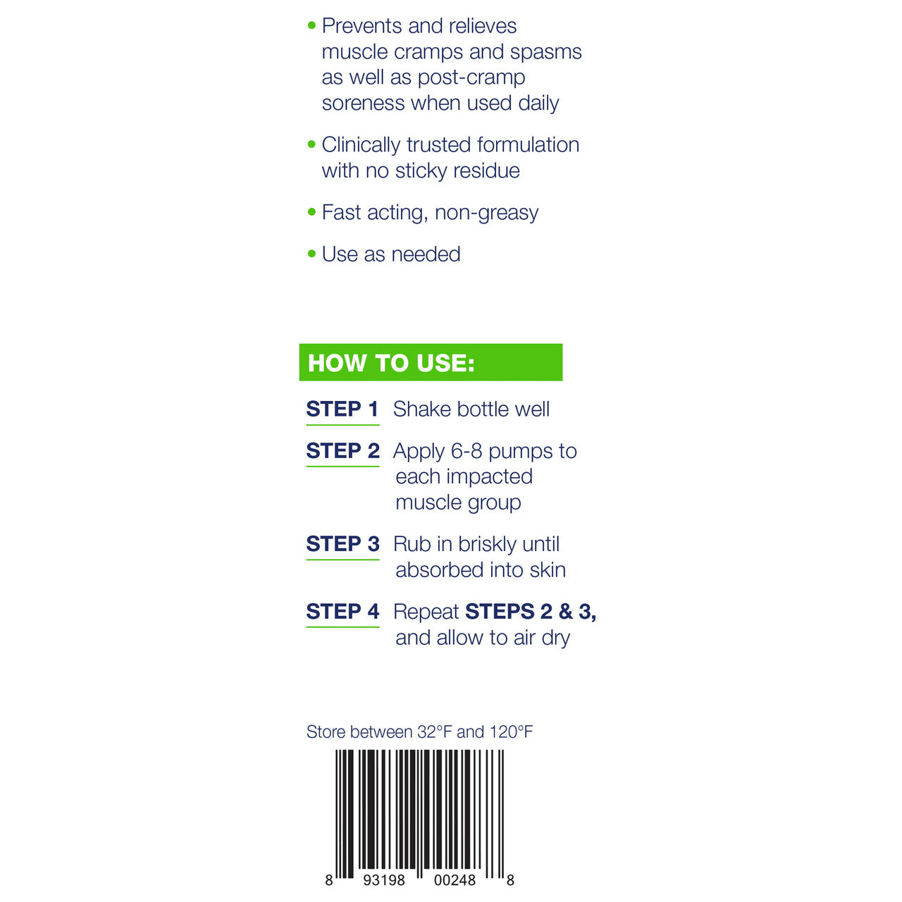 Theraworx Relief Fast-Acting Spray for Leg Cramps, Foot Cramps and Muscle Soreness, 7.1oz