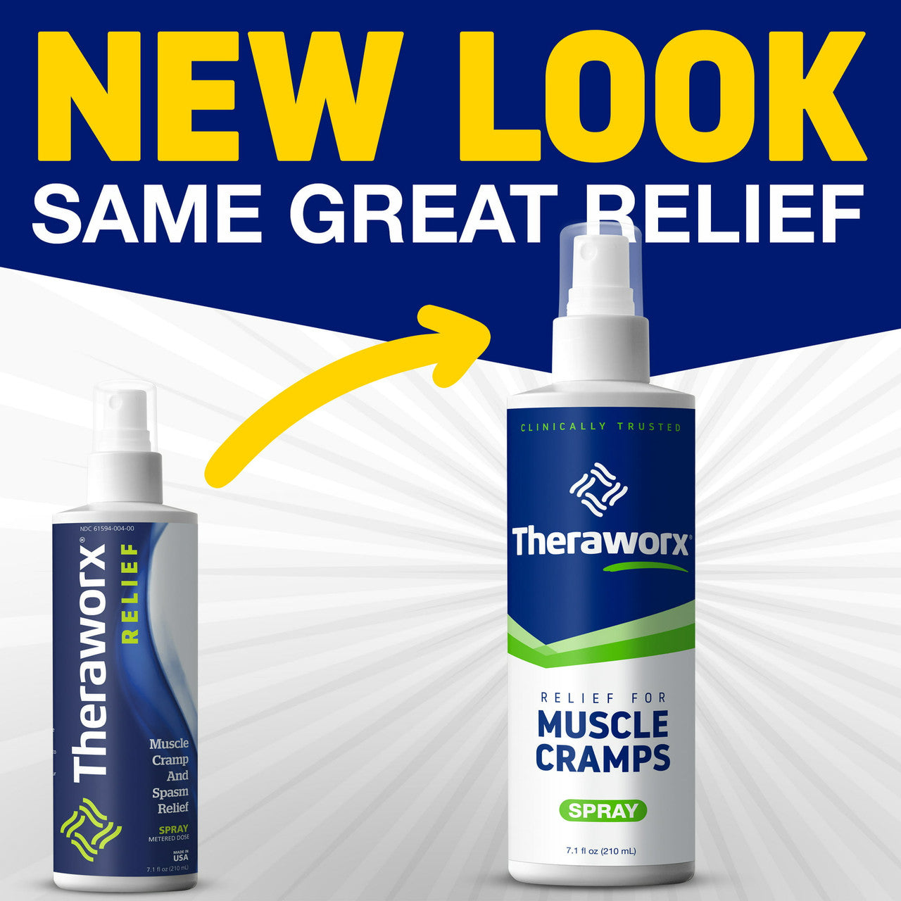 Theraworx Relief Fast-Acting Spray for Leg Cramps, Foot Cramps and Muscle Soreness, 7.1oz