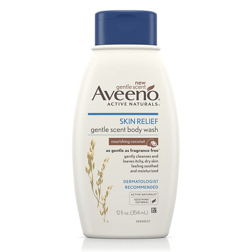 Aveeno Skin Relief Gentle Scent Body Wash, Nourishing Coconut, 12 oz