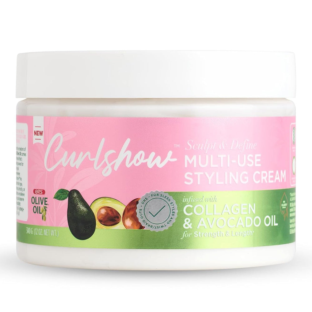 Ors Olive Oil Curlshow Multi Use Styling Cream Infused with Collagen and Avocado Oil 12Oz (340g)