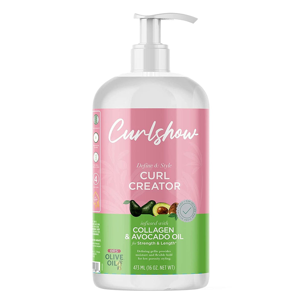 Ors Curlshow Curl Creator Infused with Collagen and Avocado Oil 16Oz (473ml)