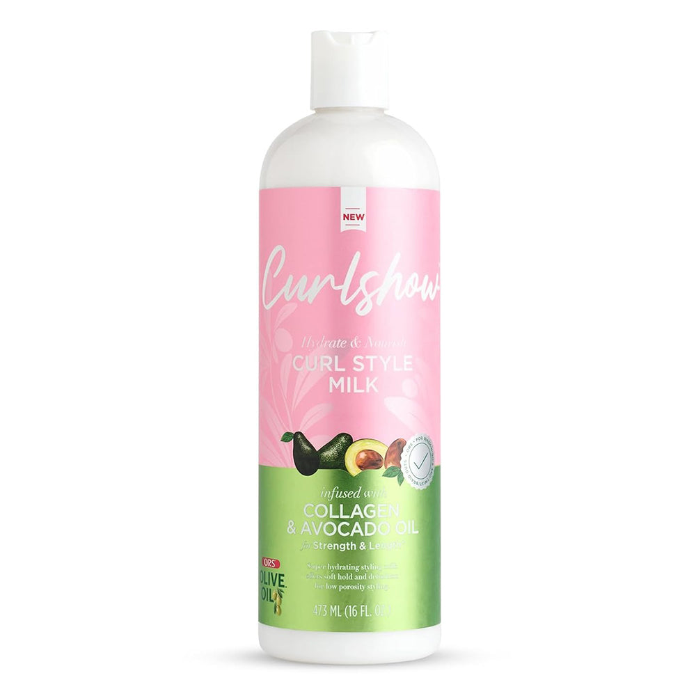 Ors Olive Oil Curlshow Curl Style Milk Infused with Collagen and Avocado Oil 16Oz (473ml)