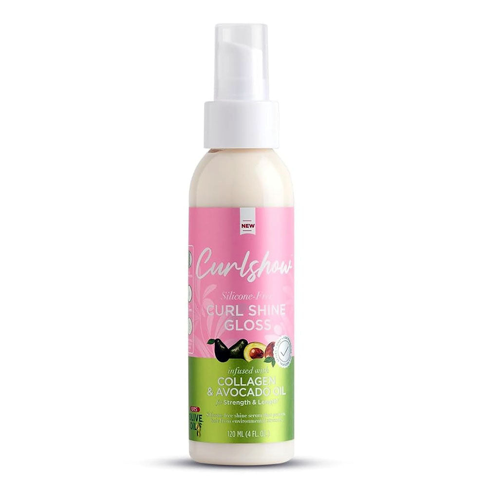 Ors Olive Oil Curlshow Curl Shine Gloss Infused with Collagen and Avocado Oil 4Oz (120ml)