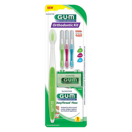 Sunstar 124KK Gum Orthodontic Kit, Easy Thread Floss, 5 Strands