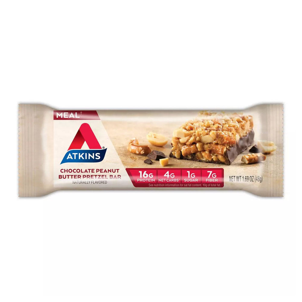 Atkins Meal Bars, Chocolate Peanut Butter Pretzel, 5 Ea