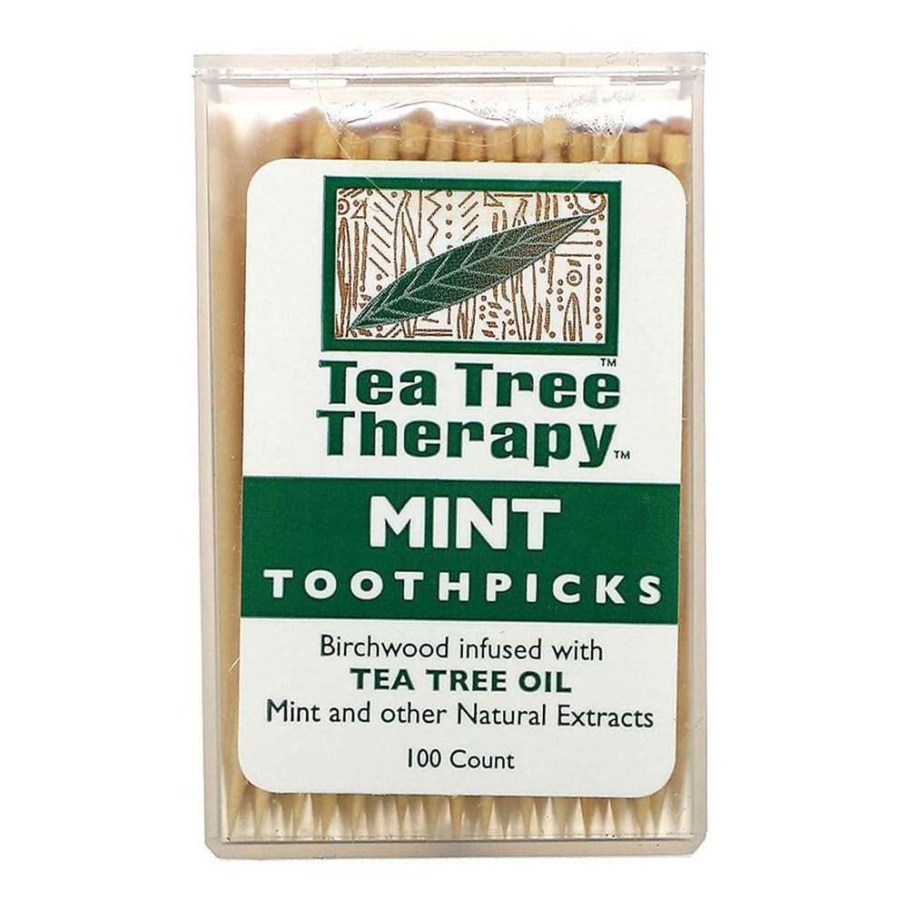 Tea Tree Therapy Toothpicks, Mint Flavor, 100 Ea