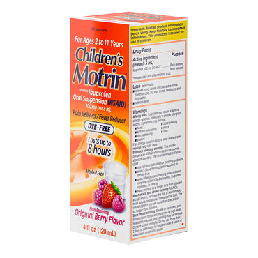 Motrin Children's Ibuprofen Kids Medicine, Berry Flavored, 4 Oz