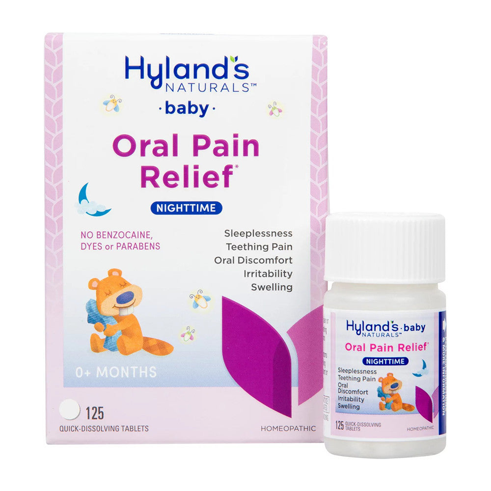 Hylands Baby Nighttime Natural Oral Pain Relief Tablets, 125 Ea