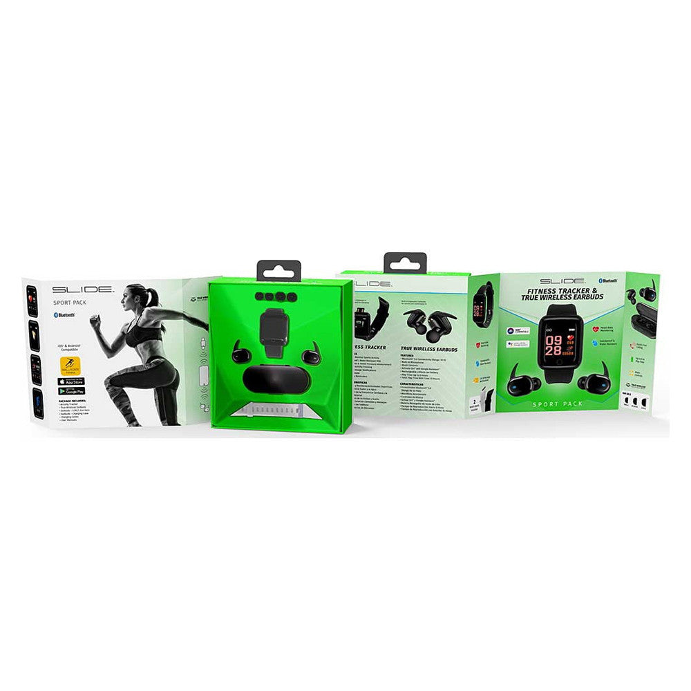 Slide Bluetooth Fitness Tracker and Wireless Earbuds, 1 Ea