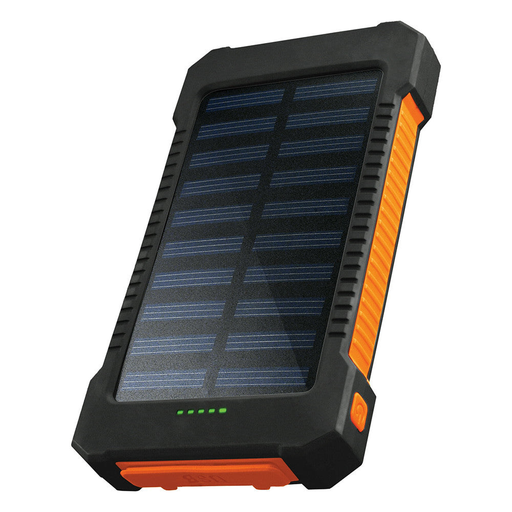 Chargeworx Pre Charged Triple Usp Solar Power Bank 10000 Mah, 1 Ea