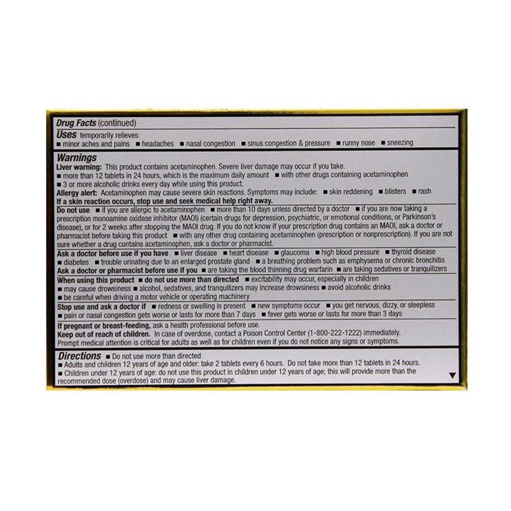 XL-3 Cold Medicine Tablets, 20 Ea