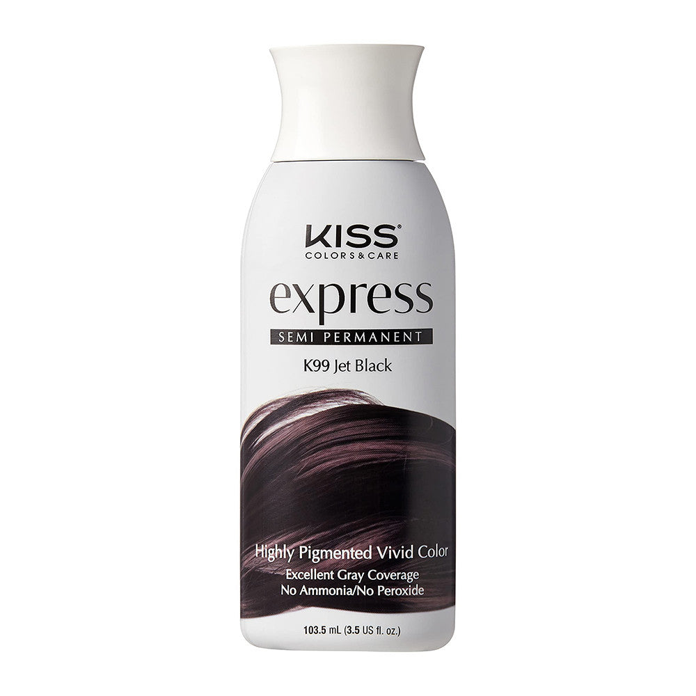 Kiss Express Color K99 Semi Permanent Jet Black, 3.5 Oz