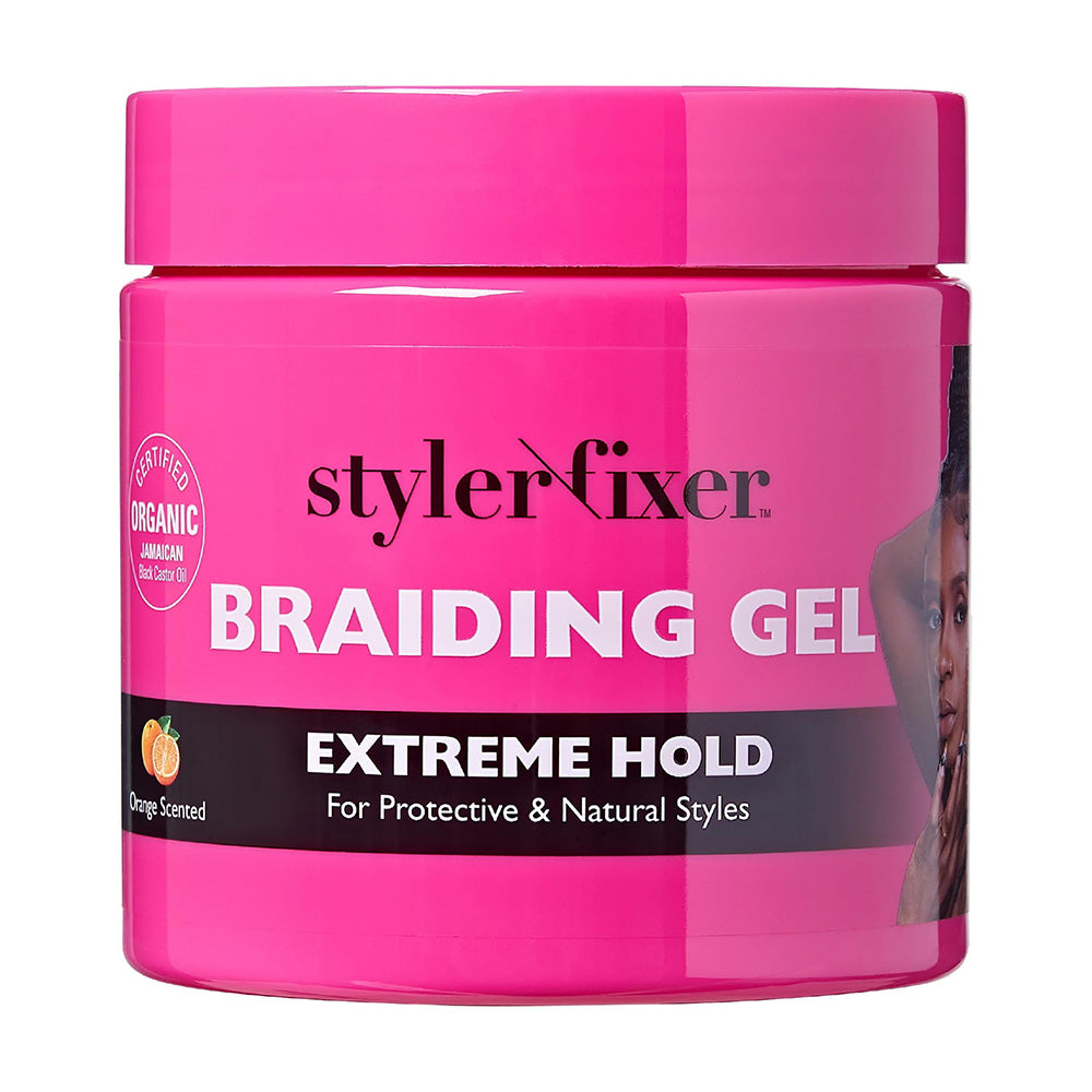 Kiss Red Styler Fixer Hair Braiding Gel Extreme Hold for Braids Edges and Protective Styles 16Oz (473ml)