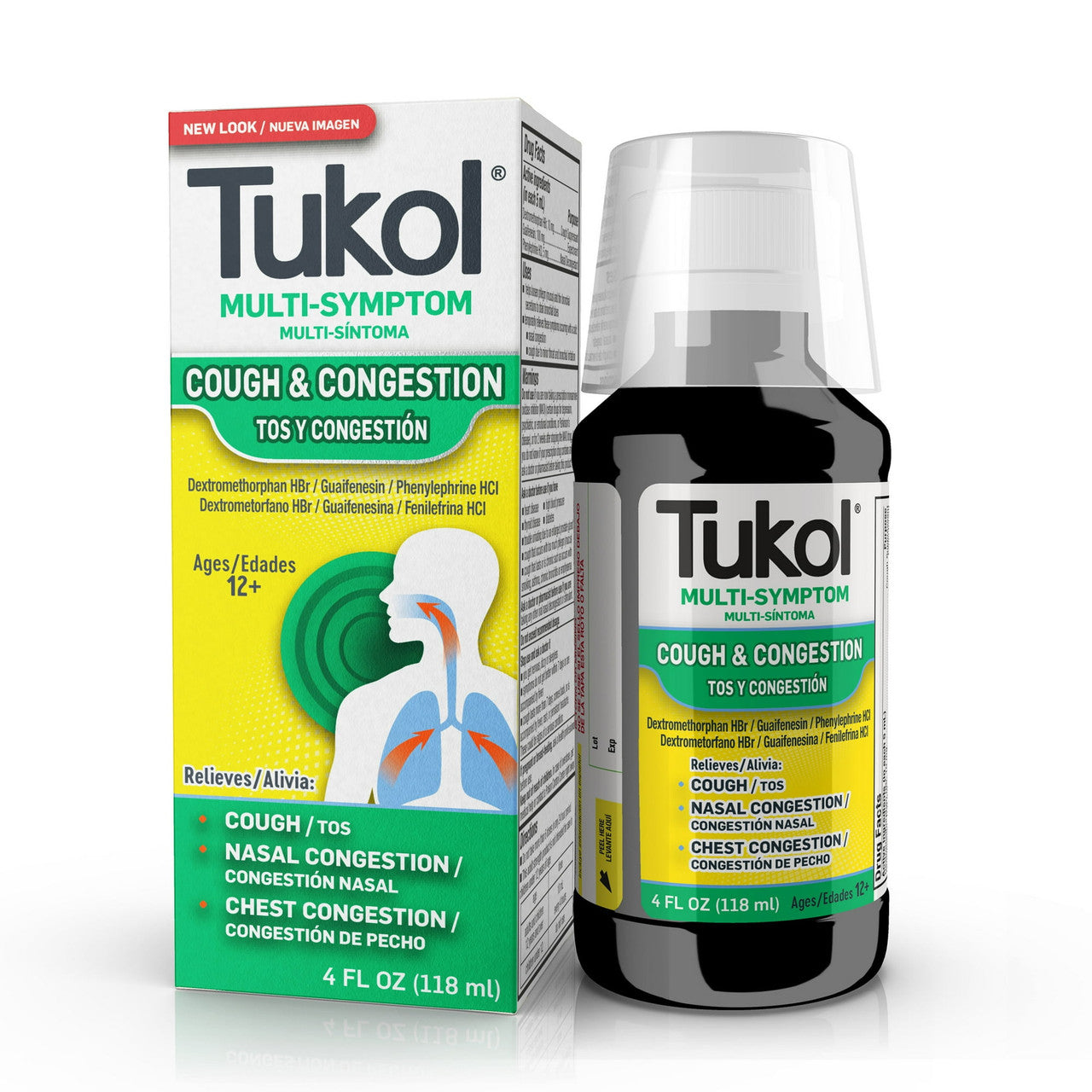 Tukol Adult Maximum Strength Multi Symptom Cold Syrup, 4 Oz
