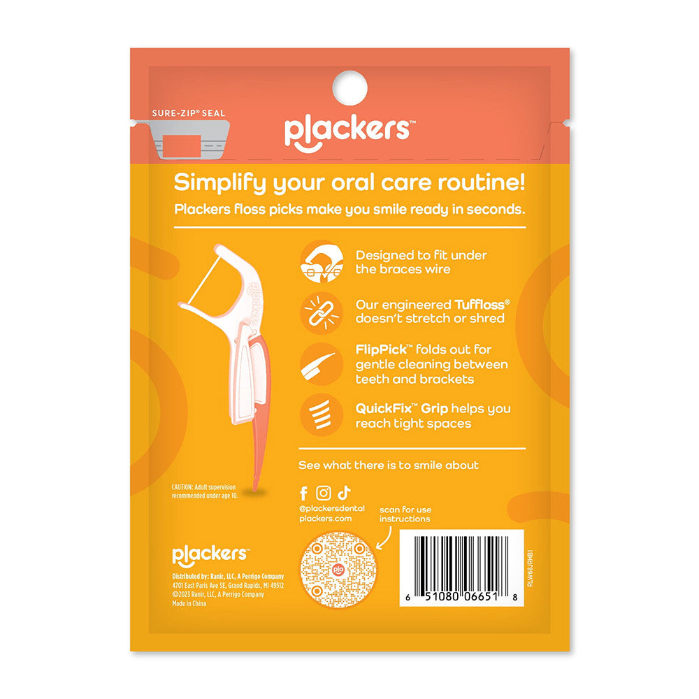 Plackers Orthopick Flosser for Braces, 36 Ea