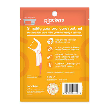 Plackers Orthopick Flosser for Braces, 36 Ea