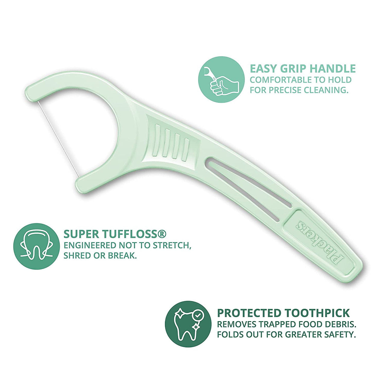 Plackers Micro Mint Dental Flossers, Freshens Breath - 90 Ea