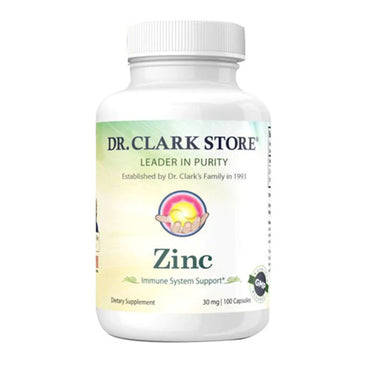 Dr Clark Store Zinc Bisclycinate Supplement Capsules for Immune Support, 100 Ea