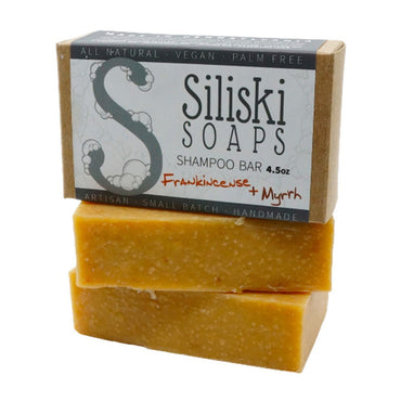 Siliski Soaps Shampoo Bar, Frankincense and Myrrh, 4.5 Oz