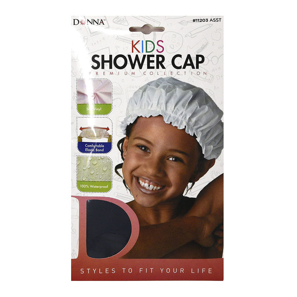Donna Premium Collection Kids Shower Cap, Assorted Colors, 1 Ea