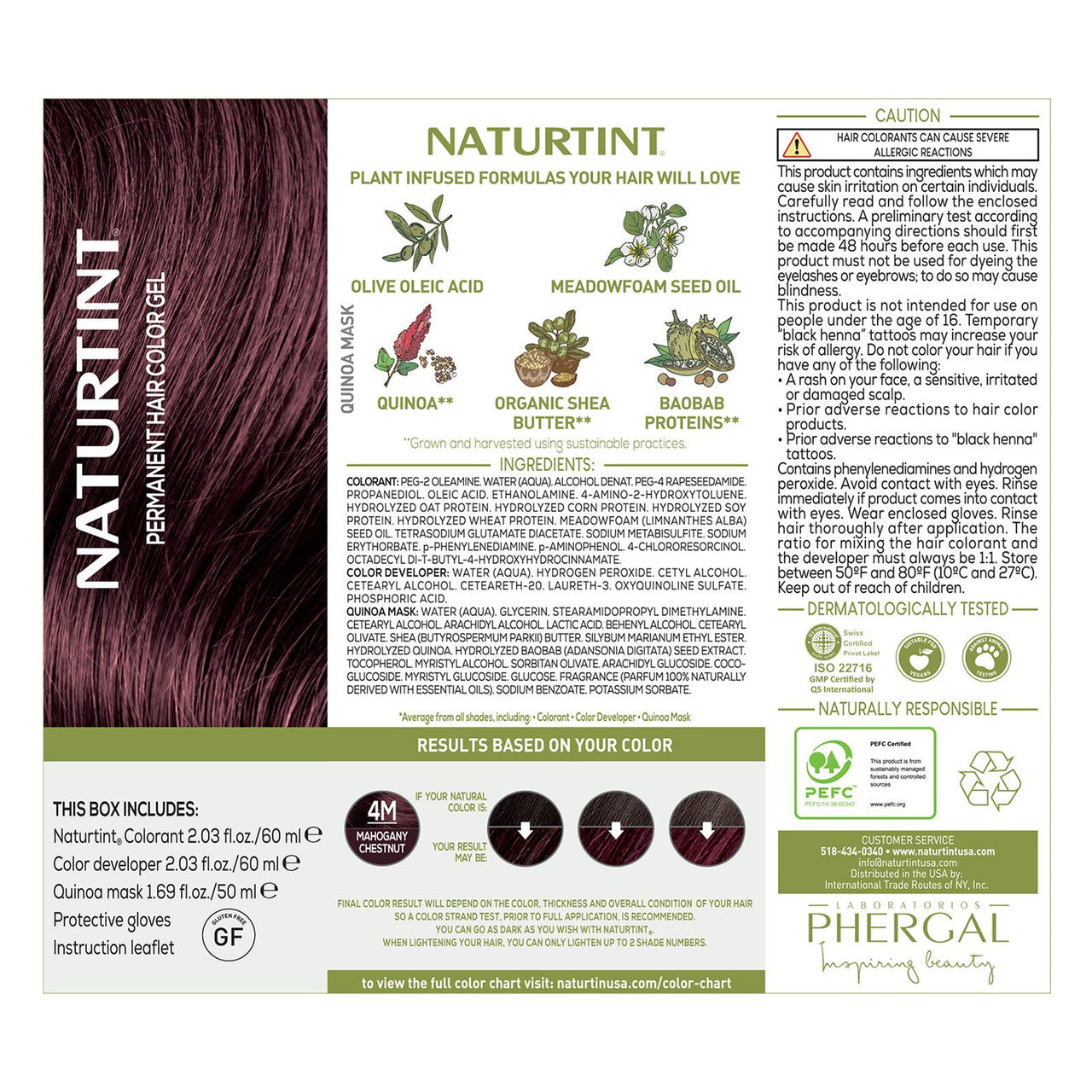 Naturtint Permanent Hair Colour Mahogany Chestnut 4m kit, 1 Ea, 5.75 Oz
