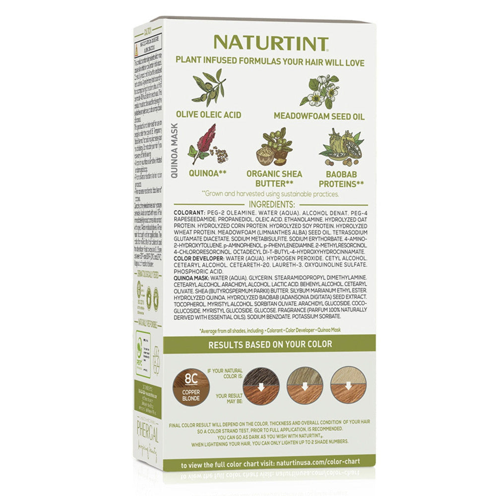 Naturtint Permanent Hair Color, 8C Copper Blonde, 5.75 Oz