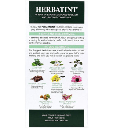 Herbatint Permanent Herbal Hair Color Gel, 3N Dark Chestnut - 4 Oz