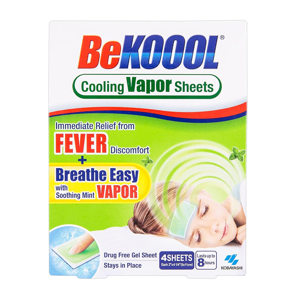 BeKoool Cooling Vapor Sheets Kids Fever Relief, 4 Ea