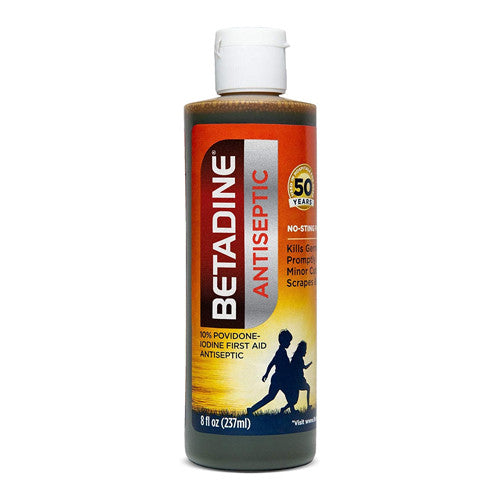Betadine First Aid Antiseptic 10% Solution with No-Sting Promise, 8 Oz