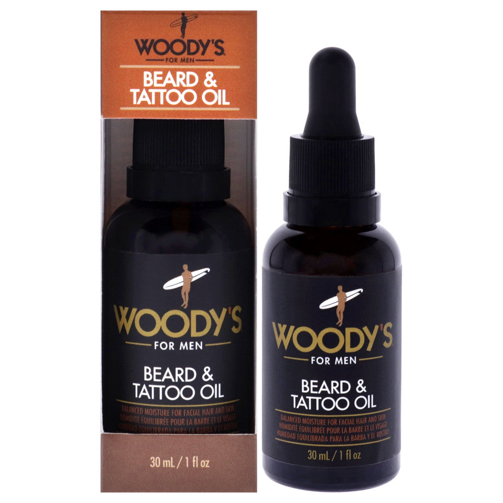 Woodys for Men Beard and Tattoo Oil, 1 Oz