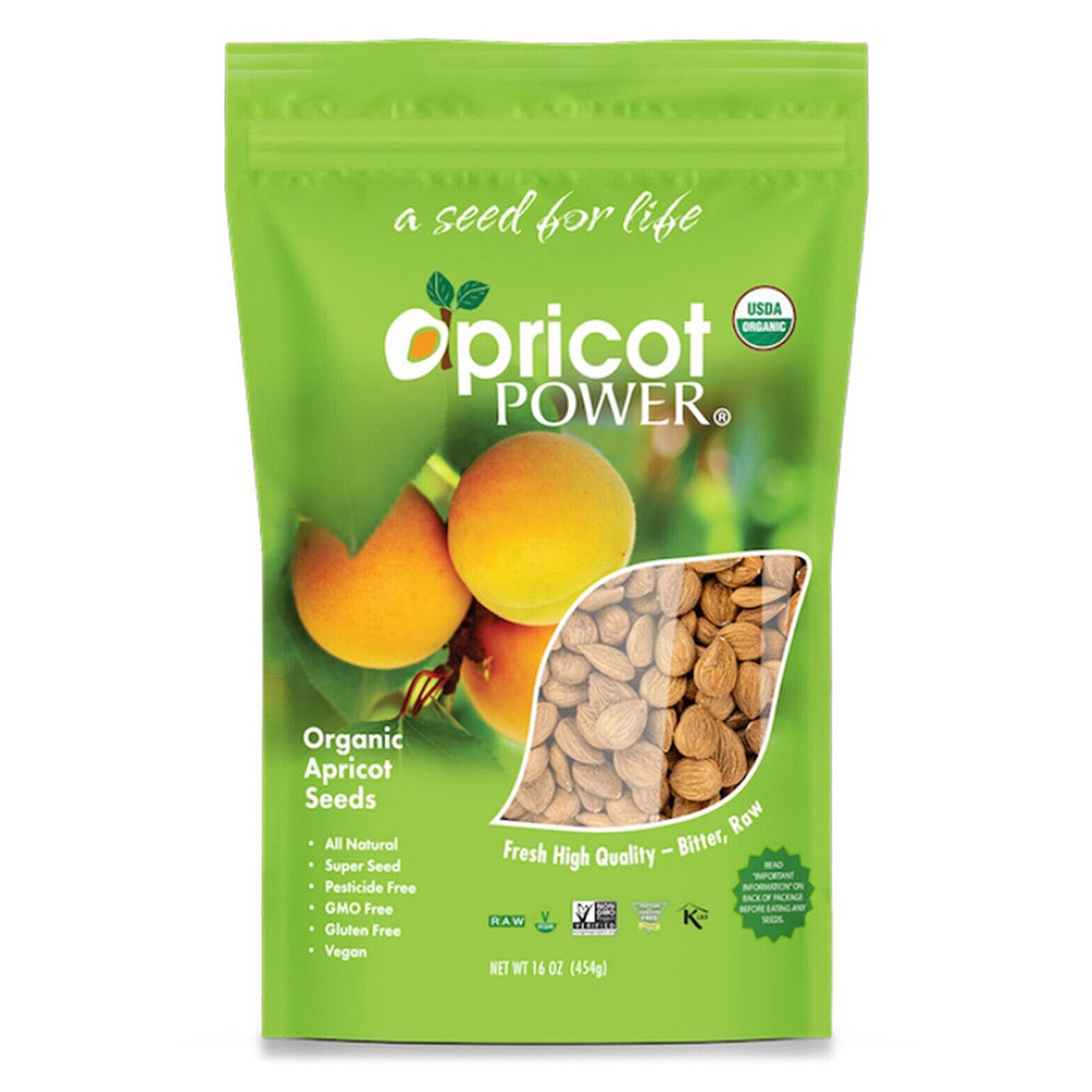 Apricot Power Turkish Organic Bitter Raw Seeds Fresh High Quality 16Oz (454g)
