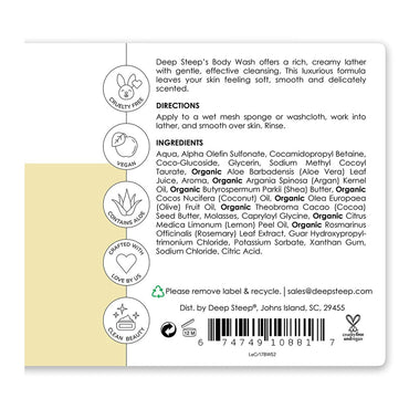 Deep Steep Premium Beauty Lemon Cream Body Wash, 10 Oz