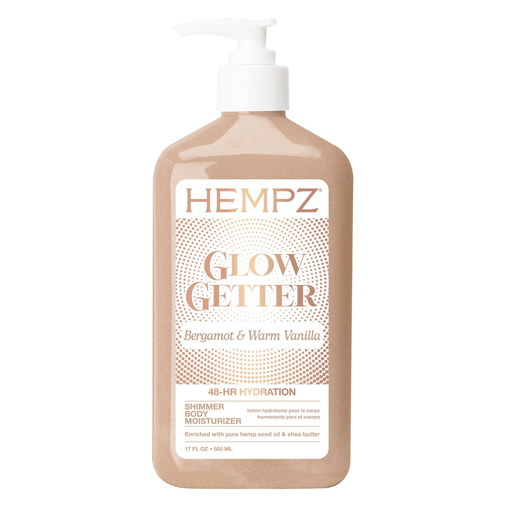 Hempz Glow Getter Herbal Body Moisturizer Lotion with Bergamot and Warm Vanilla 17Oz (500ml)