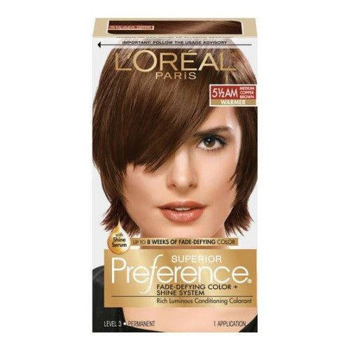 Loreal Superior Preference Hair Color, 5.5Am Medium Amber Copper Brown - 1 Ea
