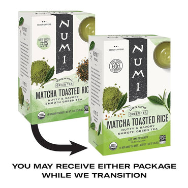 Numi Organic Matcha Toasted Rice Green Tea, 18 bags