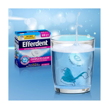 Efferdent Anti-Bacterial Denture Cleanser Tablets, 44 Ea