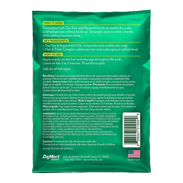 Hi Pro Pac Australian Tea Tree and Mint Oil Scalp Care Hair Masque, 1.75 Oz, 12 Pack